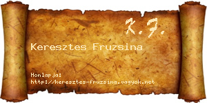 Keresztes Fruzsina névjegykártya